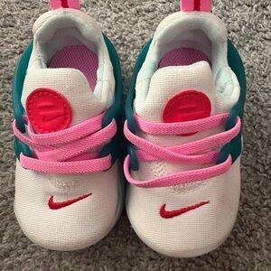 Nike Kids Presto Sneakers - White, Pink, and Teal
